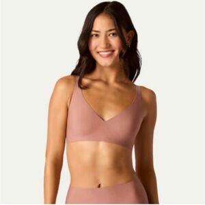 Bombas No Show Plunge Bralette Coco‎ Plum size xs